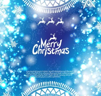 蓝色圣诞背景矢量素材图片