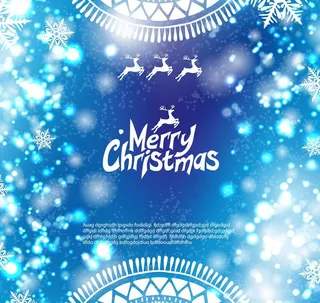 蓝色圣诞背景矢量素材图片