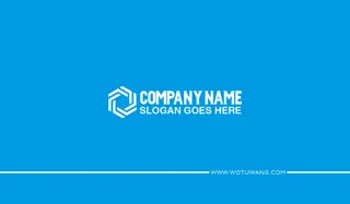 蓝色商务IT大气高档简洁名片