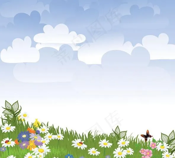 春天背景矢量素材图片eps,ai矢量模版下载