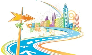 潮流色彩城市图片