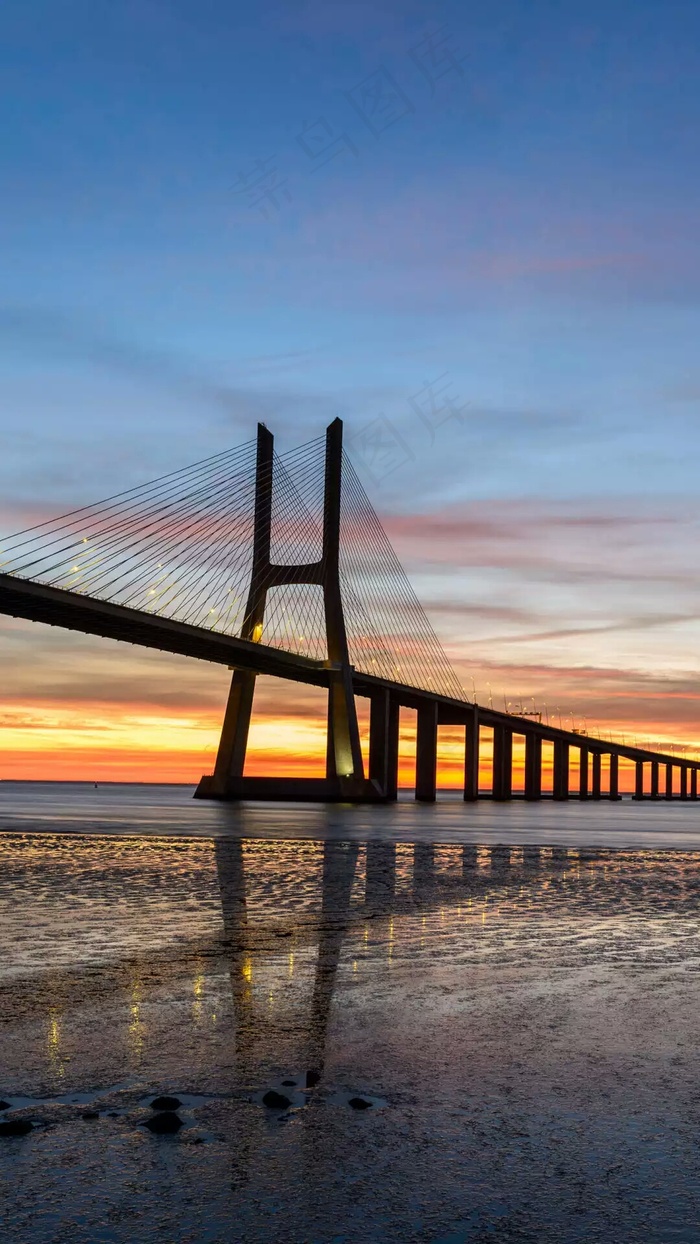海上大桥高清摄影图片