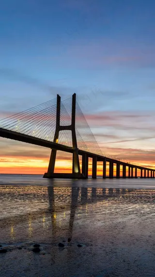 海上大桥高清摄影图片