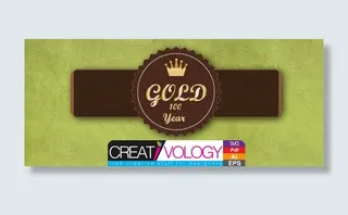 免费矢量金标签