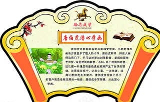 唐伯虎潜心学画图片