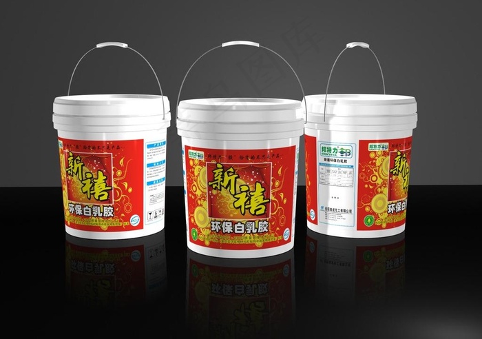 新禧白乳胶 (平面图)cdr矢量模版下载