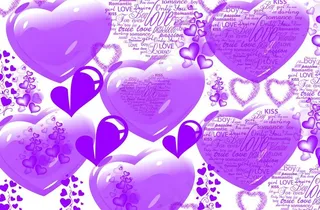 心型花纹紫色图片