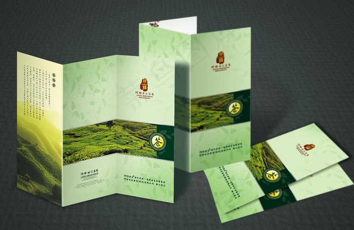 茶牌三折页图片cdr矢量模版下载