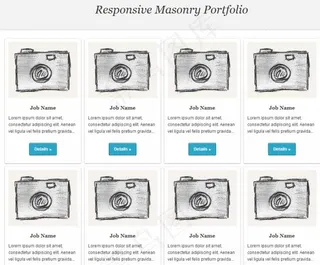 白色纯净简洁的瀑布流布局html5...