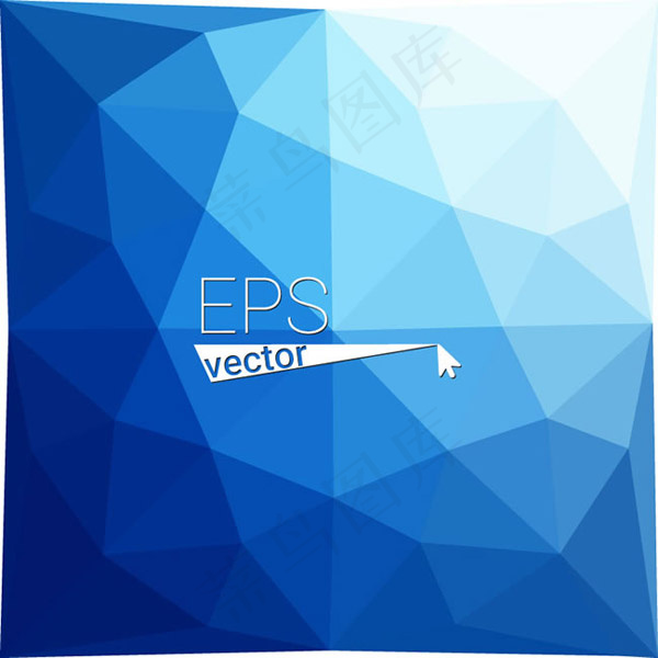 蓝色低面建模背景矢量素材下载
