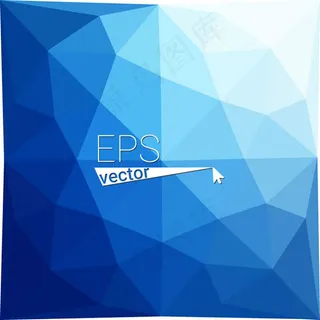 蓝色低面建模背景矢量素材下载