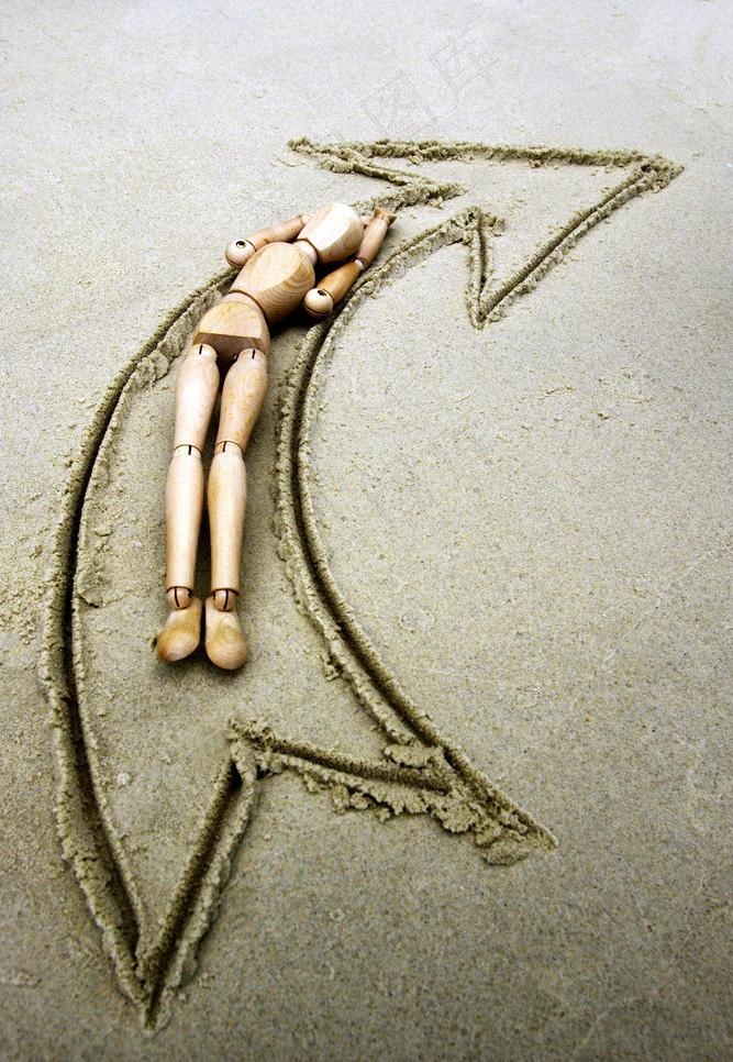 箭头木偶人图片