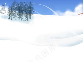 白雪皑皑卡通背景