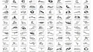 运动姿势手绘矢量图 标识图