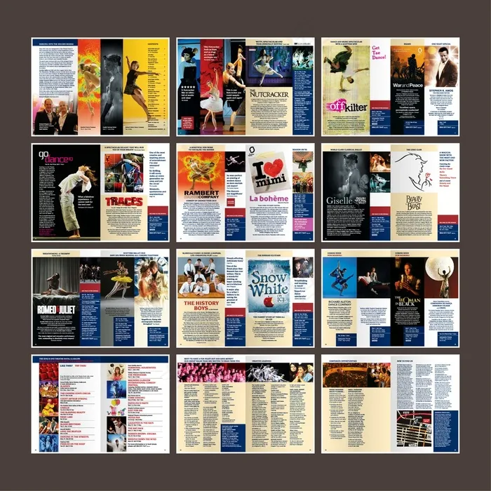 舞蹈剧院演出宣传画册eps,ai矢量模版下载