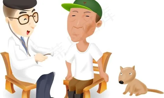韩国卡通检查老人矢量图15 韩国卡通检查老人矢量图15