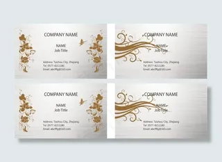 时尚花纹名片