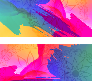 彩色水彩泼墨喷溅墨迹海报展板名片素...