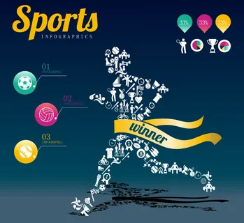 体育运动信息图矢量素材 体育运动信息图矢量素材