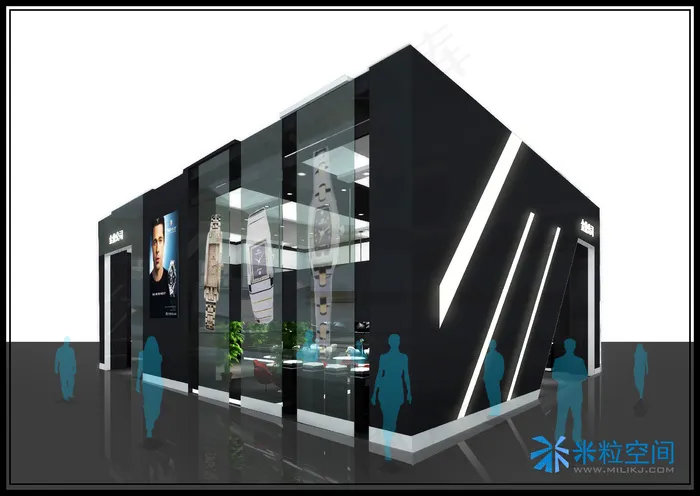 手表展示设计室外效果图图片