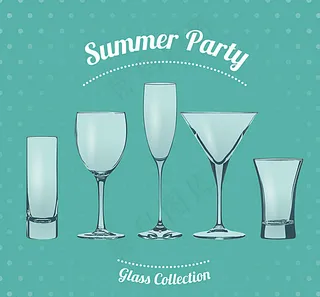 夏日派对玻璃杯图片