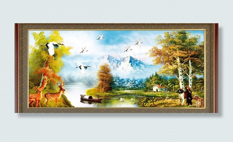 山水风景画图片