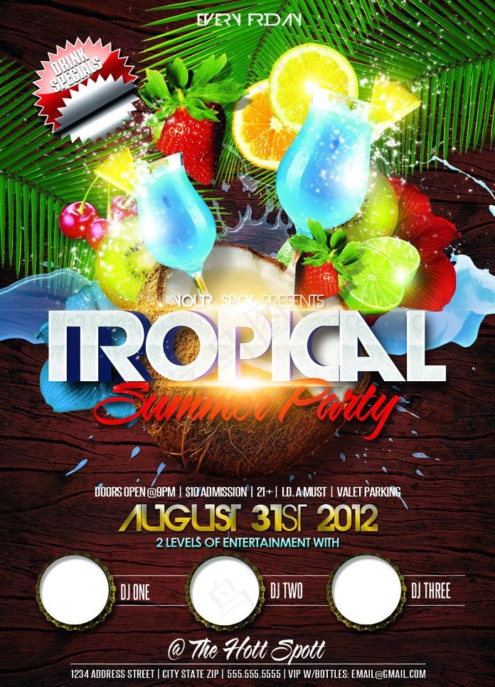 热带夏季派对宣传图片