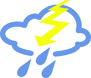 雷雨天气符号剪贴画