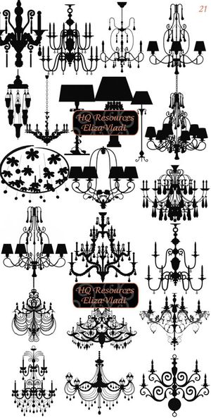 高清晰老式吊灯PS笔刷