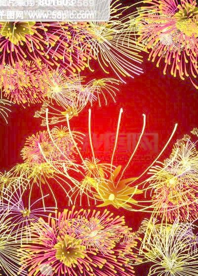 矢量烟花cdr矢量模版下载