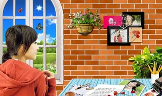 春天主题创意写真模板图片