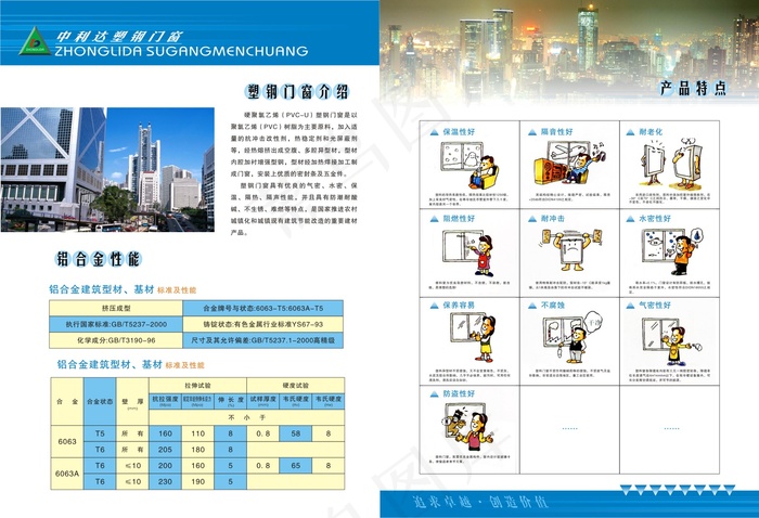 中利达塑钢门窗厂画册cdr矢量模版下载