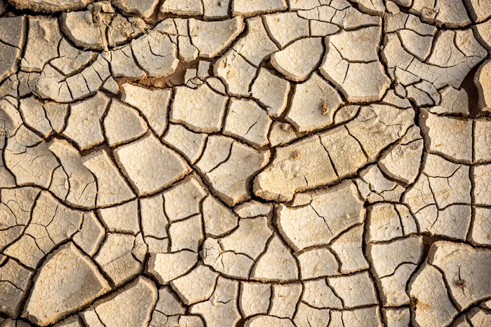 干旱的土地裂缝