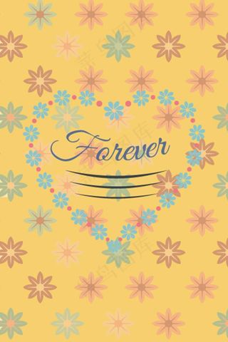 彩色花朵背景卡片模板下载