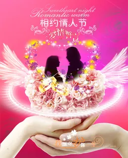 爱情誓言相约情人节PSD分层模板 爱情誓言相约情人节PSD分层模板