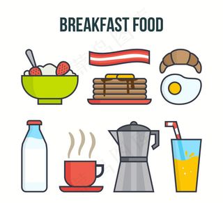 早餐元素素材