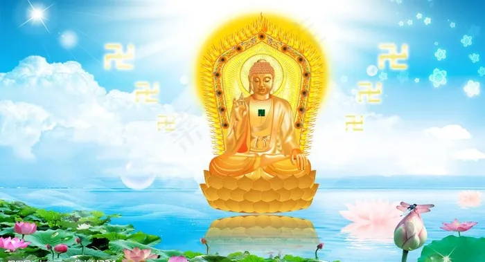 金佛图片(5906X3543(DPI:300))psd模版下载