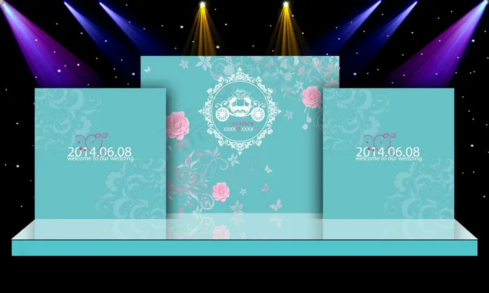 蒂芙尼兰舞台迎宾区背景(2000X1200(DPI:72))psd模版下载