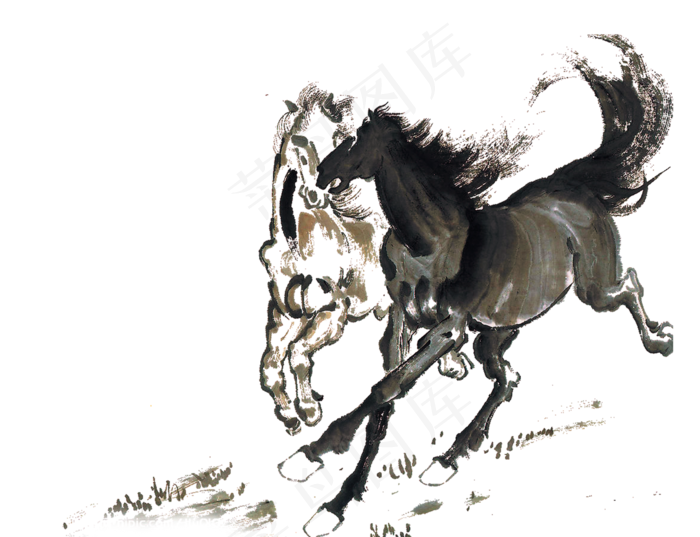 水墨企业校园招聘伯乐千里马PNG免...