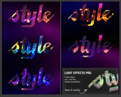 梦幻高光图案艺术字样式