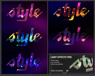 梦幻高光图案艺术字样式