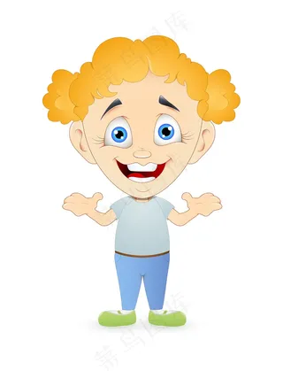 可爱逗人开心的动漫女孩