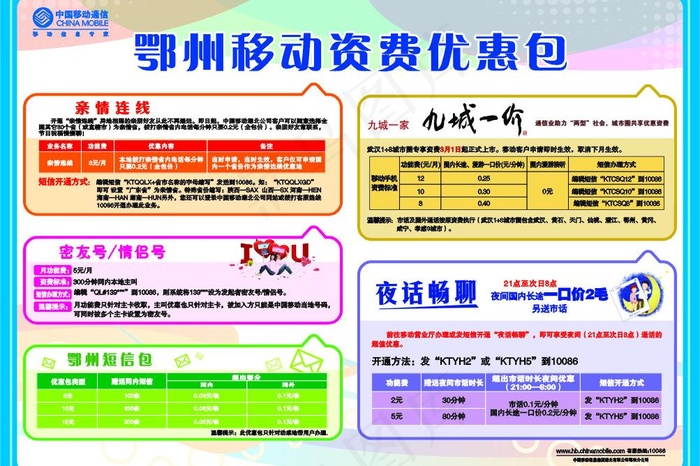资费优惠包小业务图片cdr矢量模版下载
