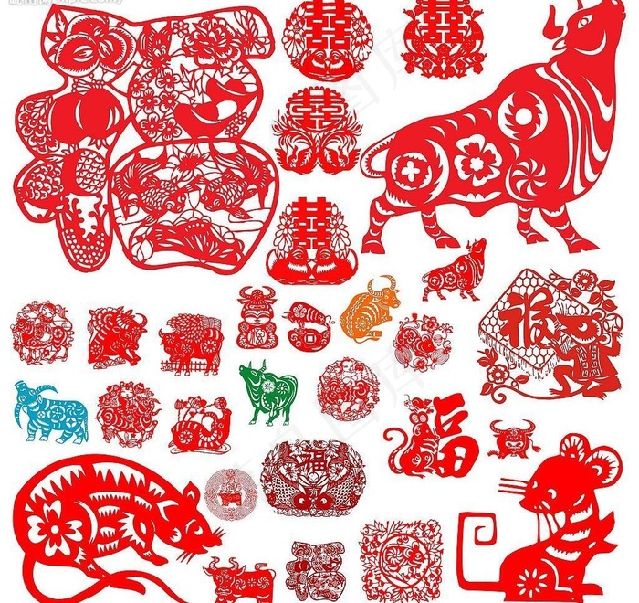剪纸psd模版下载