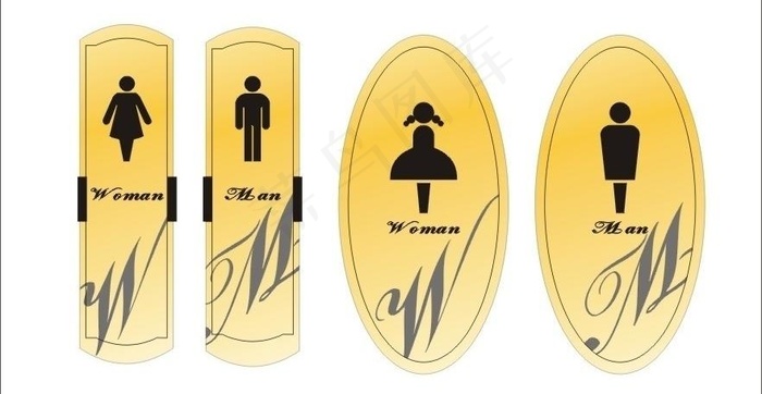 洗手间标牌图片