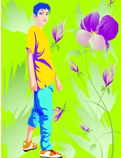 欧矢量素材人物男图片