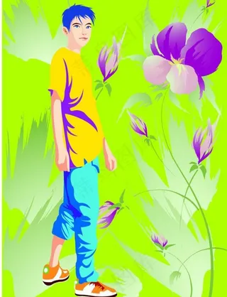 欧矢量素材人物男图片