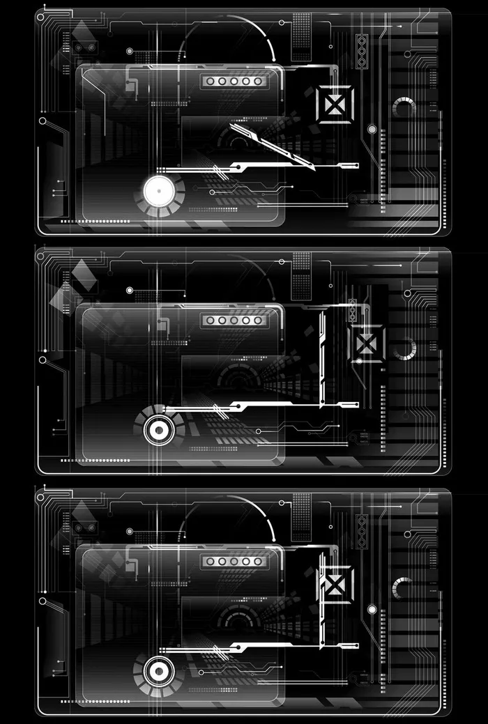 超高清集成电路电子屏幕视频