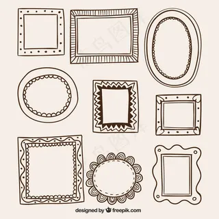 复古风格的手绘相框