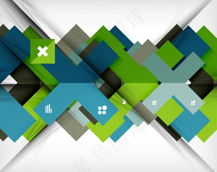 彩色科技抽象多边形几何背景素材